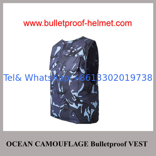 Wholesale Cheap China NIJ Army Ocean Camouflage Military Police Bulletproof Vest